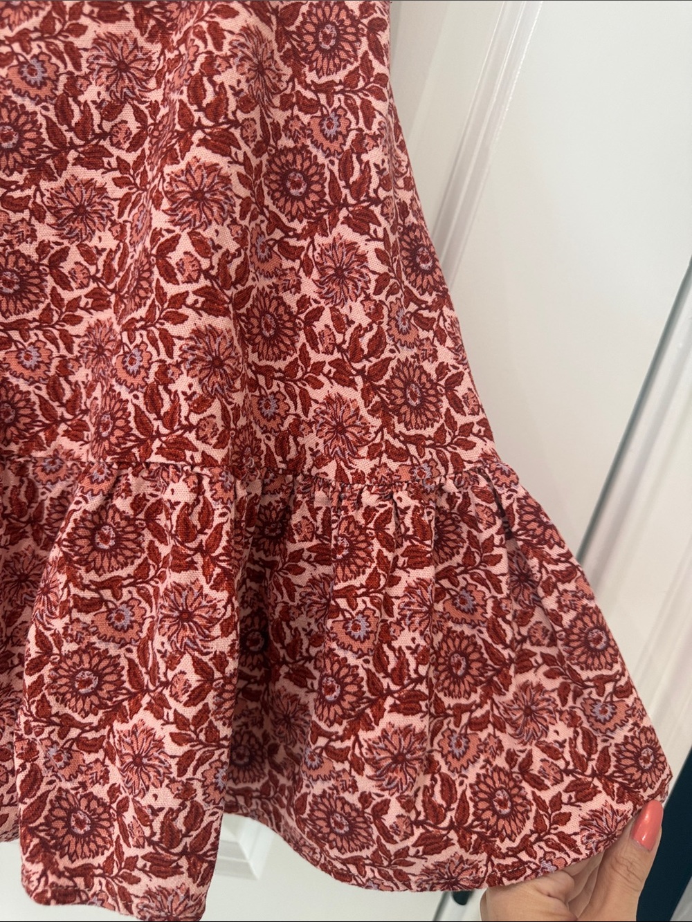 Altar'd State Red Floral Square-Neck Mini Dress - Picture 5 of 8